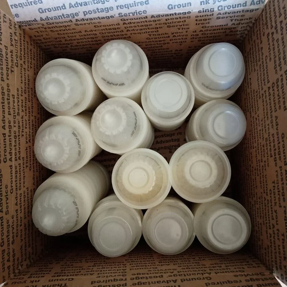 box of 360 empty plastic fruit cups applesauce cups